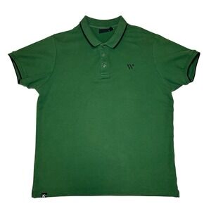 Kingsland Green Polo Men's Size Medium‎ With Black Trim